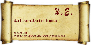 Wallerstein Emma névjegykártya